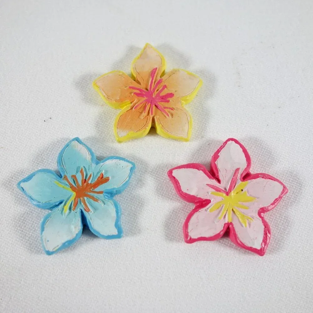 Miniature Garden Fairies Birdbaths Flowers‎ Figurines Resin 7 Piece Set